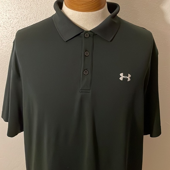 UNDER ARMOUR Men's Short Sleeve Loose Fit Heat Gear Polo Shirt size 2XL EUC - Picture 12 of 13